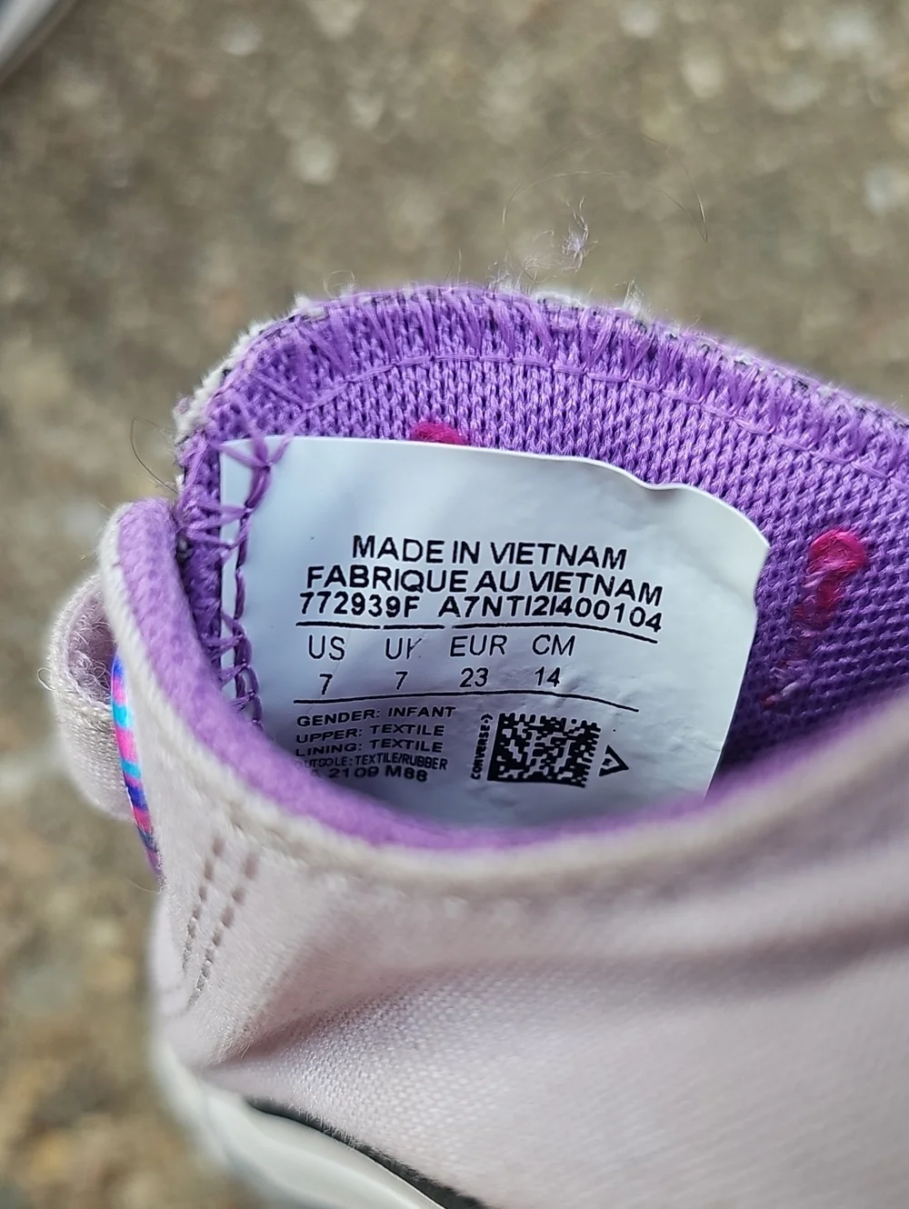Converse Chuck Taylor All Star Lilac Purple Two Strap Sneakers Baby Toddler 7